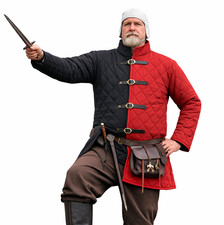 Medieval Gambeson Padded Cotton Aketon Half Length Coat Renaissance Costume