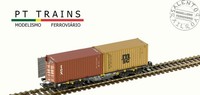 Pt Trains PT-100321 GüTerwagen Typ Sgmmnss Mfd Rail - Msc Tex
