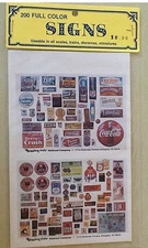 Russian River Railroad Co. 200 Full Color Signs Sheets For All Scales