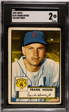 1952 Topps #146 Frank House,  Yellow Tiger, SGC 2 GOOD, Extremely Rare Variation