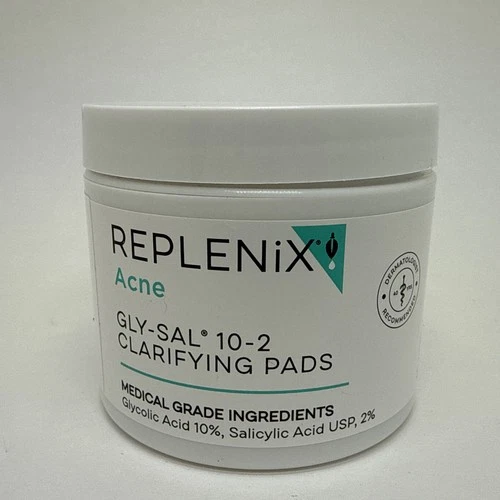 Replenix Acne Gly-Sal 10-2 Clarifying Pads 60 Ct SEALED EXP 01/28