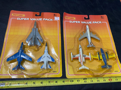vintage matchbox super value pack 12806 diecast airplane lot new old stock 1990