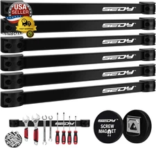 7-Piece 12" Magnetic Tool Holder Storage Organizer, Garage Wall Mount Rack Organ