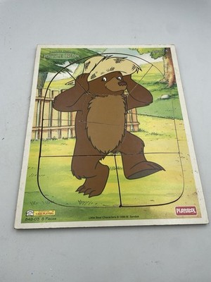 Vintage Playskool Little Bear Wood Puzzle 8 Pc 1999 Maurice Sendak 849-03