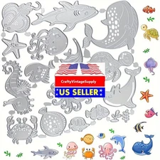 16pcs ocean sea life marine animals metal cutting dies cut machine cutter die