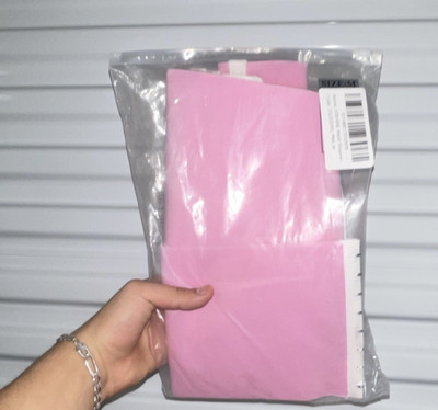 Pink White Abdominal Rib Support Belt M Compression Adjustable Hooks