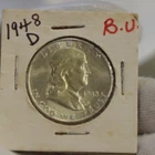 1948 D US Franklin Half 50c  Unc