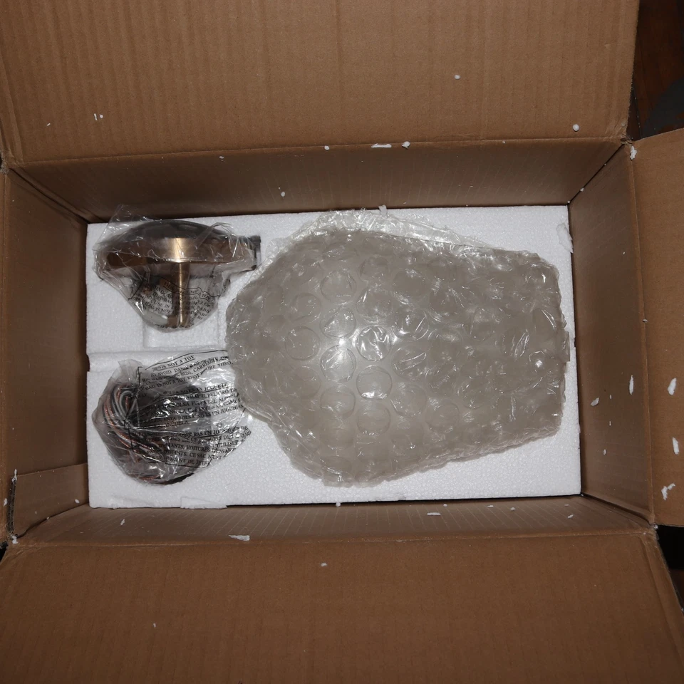 Lámpara de techo colgante Vidria Alturas dorada con vidrio transparente 1 luz Foto 4 de 4