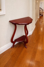 Vintage Console Side Table French Serpentine 2 Tier Console Hall End Lamp Table