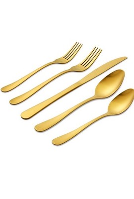 Lorena 20 Pc Flatware Set Gold 