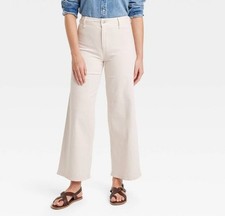 Universal Thread Relaxed Fit Wide Leg Denim Jeans Women's Size 4 Cream