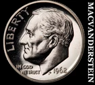 1962 Silver Roosevelt Dime - Choice Gem Proof  Lustrous  No Reserve  #K954