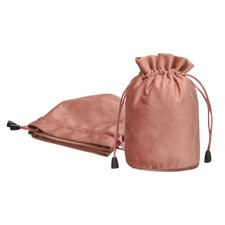 3Pcs Drawstring Dice Bag, Soft Velvet Storage Small Pouch Bag, Brown