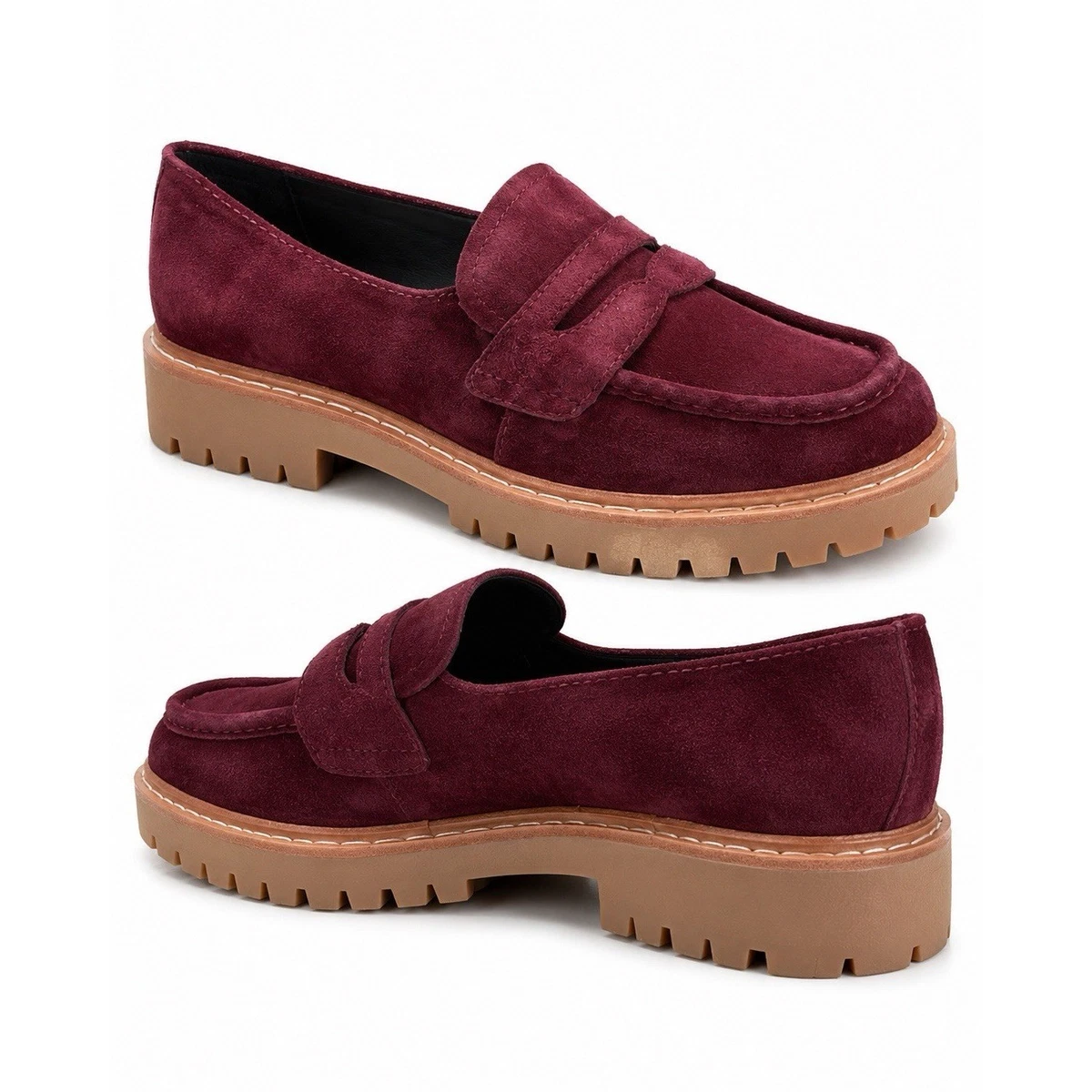 Marc Fisher Suede Boating Loafers Lace Up Medium Natural Size-6.5 NIB Women main image 3
