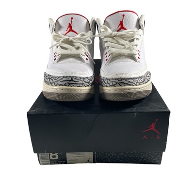 Air Jordan White Cement 3 Retro 8.5 Basketball Shoes Sneakers 136064 116 2018