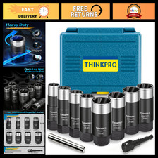 Heavy Duty Lug Nut Removal Tool Kit 10-piece Extractor For Stripped Damaged