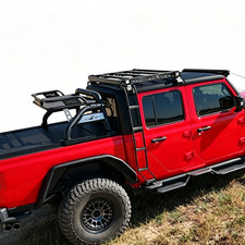 Roof Rack Cargo Basket For 2018-2026 Jeep Gladiator Jt W Lights 2 Side Ladders