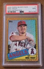 2020 Topps #1 Mike Trout Silver Pack Gold Refractor 07/50 Made PSA 9