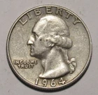 1964 D Washington Quarter, circulated