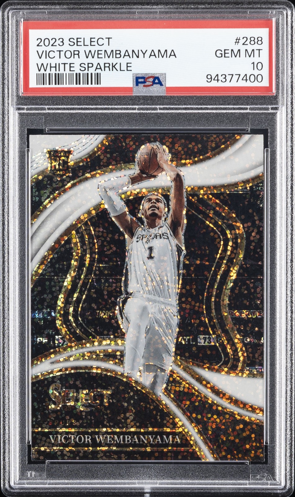 2023 PANINI SELECT WHITE SPARKLE #288 VICTOR WEMBANYAMA PSA 10
