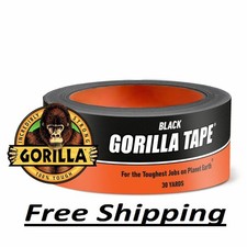 Gorilla 30 Yard Black Tough Duct Tape Single Roll, Pack of 1