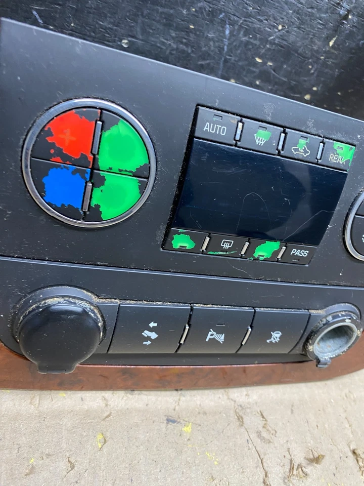 2008-2011 GMC Yukon Tahoe acabamento automático moldura controle climático fabricante de equipamento original u5091 DG - Imagem 2 de 4