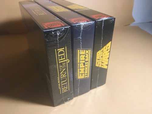 Vintage Star Wars VHS Trilogy VCR Tapes CBS Fox Watermarks Factory Sealed MINT - Picture 10 of 17