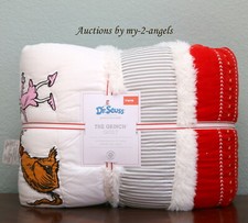 NEW Pottery Barn Kids GRINCH Twin Quilt  christmas holiday GRINCH AND MAX