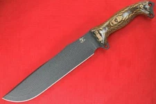Busse Combat Custom CGFBM .245" Black INFI Blade w/CBTs, Full Lacewood Handle