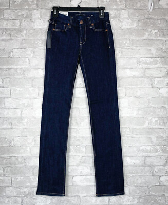 Fidelity Rev Mid Rise Straight sz 24 Chicago Blue D3032 Dark Wash New NWT