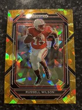 🧊 2023 Panini Prizm Draft Picks #86 Russell Wilson - Gold Cracked Ice 🧊