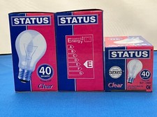 Status E27 240v 40w Clear ES Bulb (10 bulbs) Energy Efficiency Rated E