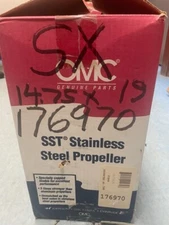 14 3/4" X 19P OMC VOLVO PENTA SX STAINLESS  PROPELLER 176970 EVINRUDE 15 SPLINE