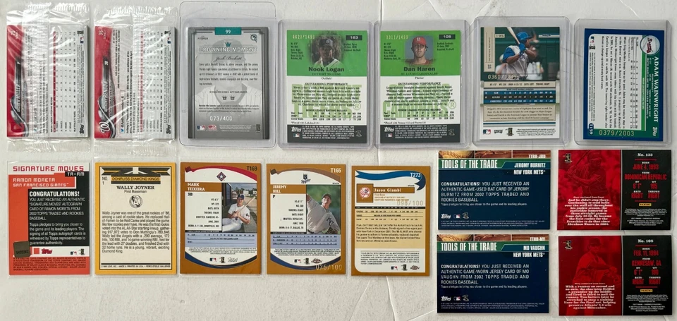 Topps Baseball Cards Mixed Lot of 16 Rookie, Refractor, Serial#, Auto, Game Used - Image 4 of 4