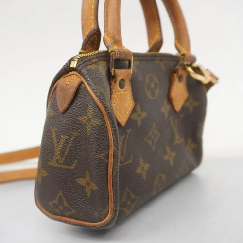 Louis Vuitton Shoulder Bag Monogram Mini Speedy M41534 Brown Handbag - Picture 8 of 24