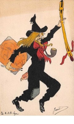 party . Nr. 52230 . halloween.handgemachte karte.hexe.