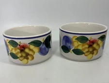 Two Dansk International Tuscany Collection Ramekin Bowls Flowers
