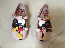 Mini Melissa Mickey Minnie Kissing Mary Jane Shoes Toddler Size 10 Girls Kids