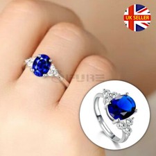 Elegant Oval Cut Cubic Zirconia Adjustable Band Sterling Silver Engagement Ring