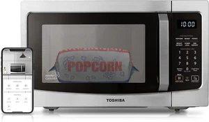 Smart Countertop Microwave, Alexa Compatible, 1100W, 1.3 Cu Ft, acier inoxydable