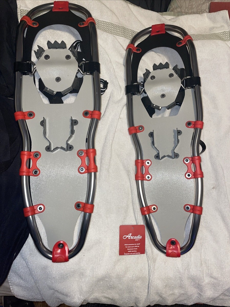 Arcadia Drift 828 Adult Snowshoes & Carry Bag Aluminum Frame Arcadia Drift 828 Adult Snowshoes & Carry Bag Aluminum Frame