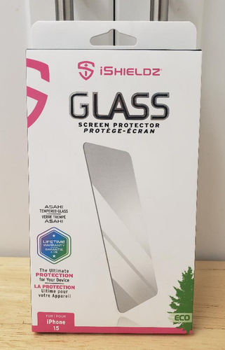 Protection écran en verre trempé iShieldz iPhone 15