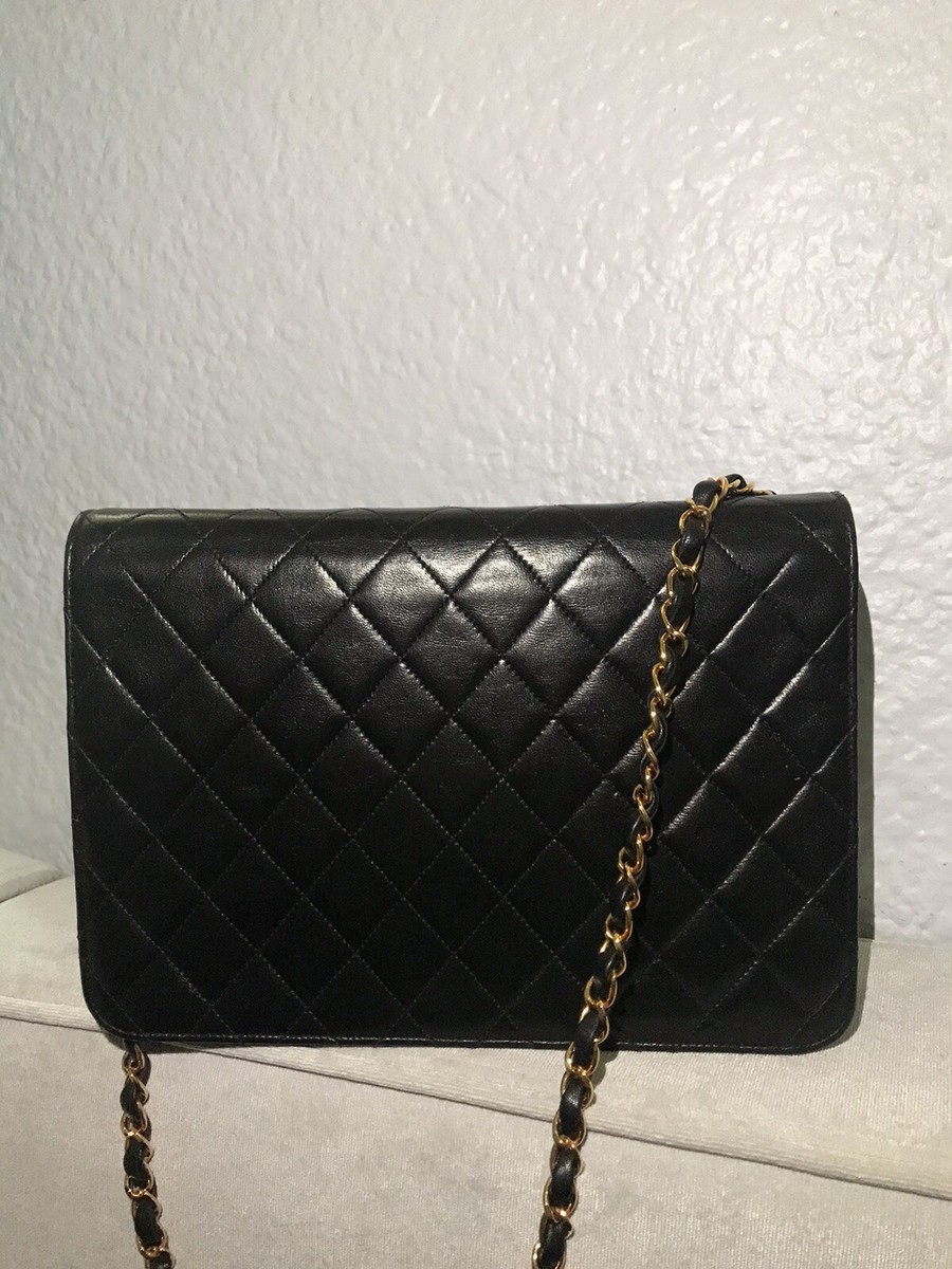 Vintage Chanel 24K Gold Plated Hardware Single Flap Classic