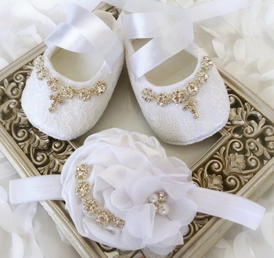baby girl baptism shoes