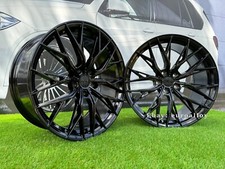 4 x 20 Inch 5x120 HX042 Style Black Wheels: Fits For BMW F10 F30 F32