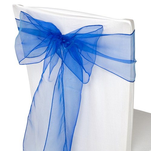 Silla de organza de boda fajas ancho lazo completo para decoración de fiesta 1x-100x - Imagen 214 de 391
