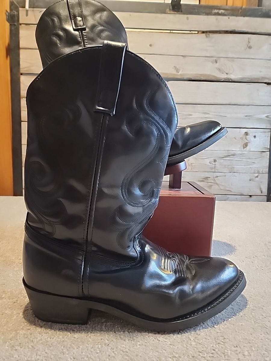 Mastersons  Men’s Black Leather Cowboy Boots Sz  11D – Western   Rodeo Boots masterson cowboy boots 9.5w - Gem main image 4