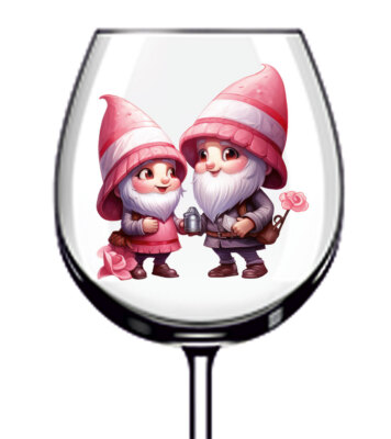 12x Wichtel Valentinstag Blume Weinglas Flasche Van Vinyl Aufkleber Abziehbild a6380