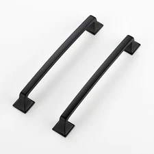 Ravinte 10 Pack Solid 6-1/4" Square Foot Arch Pull Cabinet Drawer Handle Black