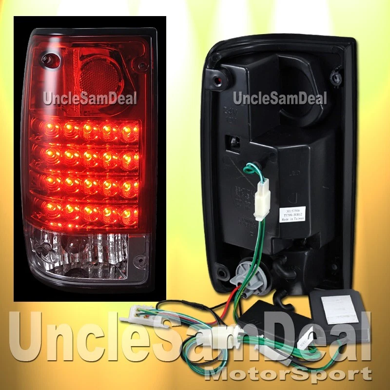 PARA CAMIONETA TOYOTA EURO ROJO LENTE TRANSPARENTE LED LUCES TRASERAS PAR AJUSTE DIRECTO Foto 2 de 2